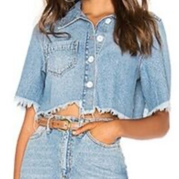 #1091 Free People Denim Crop Small